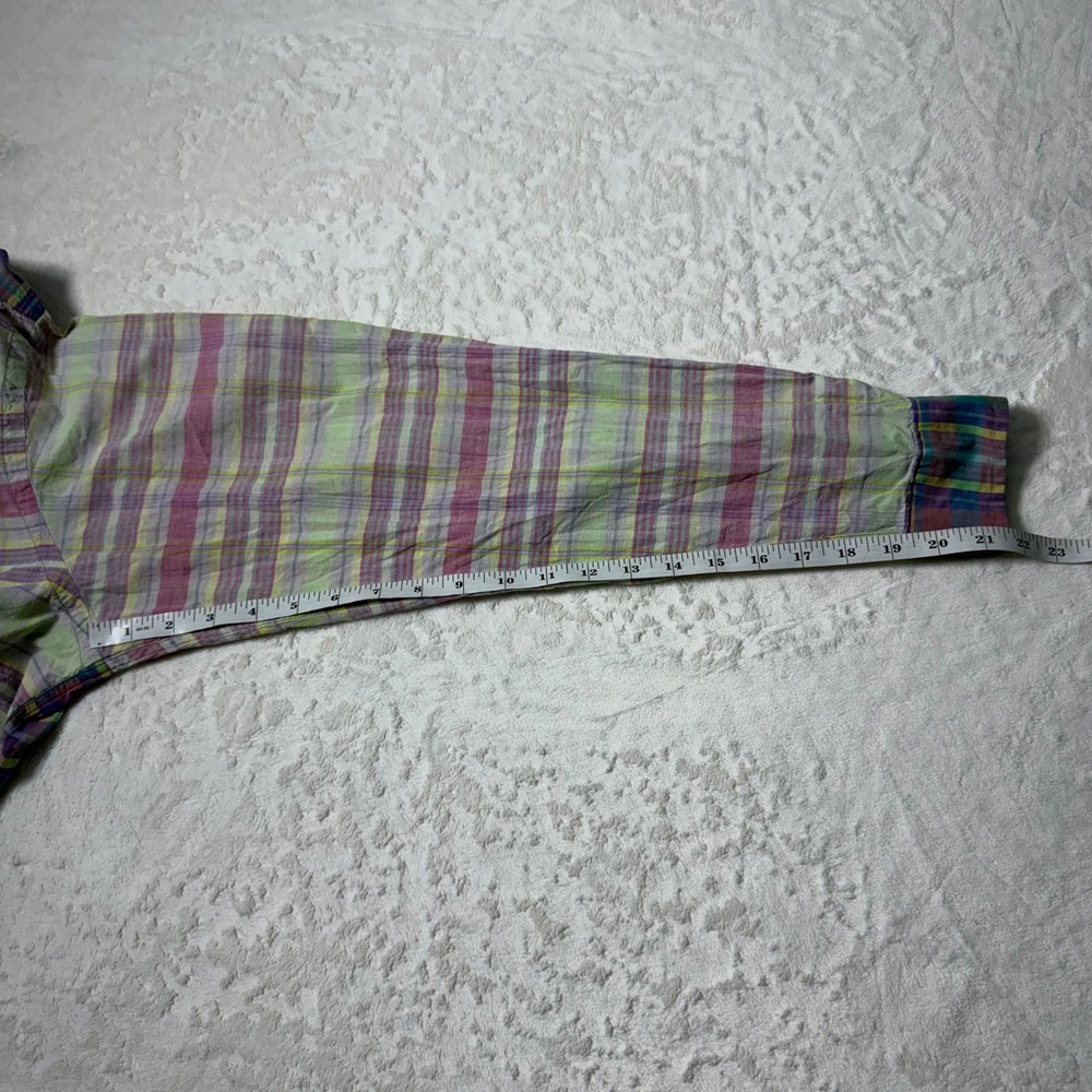 Polo Ralph Lauren Men Madras Plaid Hand Woven Long Sleeve Button Up Shirt Size L - Picture 5 of 8